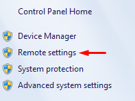 Giao diện panel hệ thống Windows - Mở chức năng cài đặt Remote Desktop để chia sẻ truy cập cho phần mềm Bentley