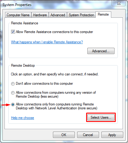 Tuỳ chọn trên Remote Desktop - Cho phép kết nối từ xa để kiểm soát quyền sử dụng phần mềm Bentley