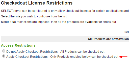 Hình minh họa kích hoạt Access Restrictions