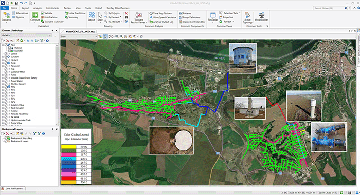 Engineerik xây dựng mô hình thủy lực chính xác, phân tích tình trạng mạng lưới và đánh giá nhiều kịch bản để tối ưu cấp phân phối nước. Ảnh: Engineerik.