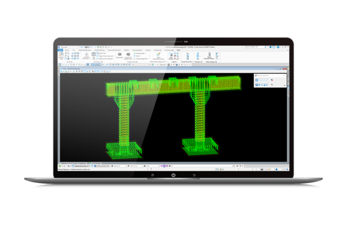 Màn hình mô phỏng ProConcrete và ProStructure trên máy tính
