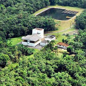 Ảnh chụp trên không vùng cây xanh và nhà ở dân cư